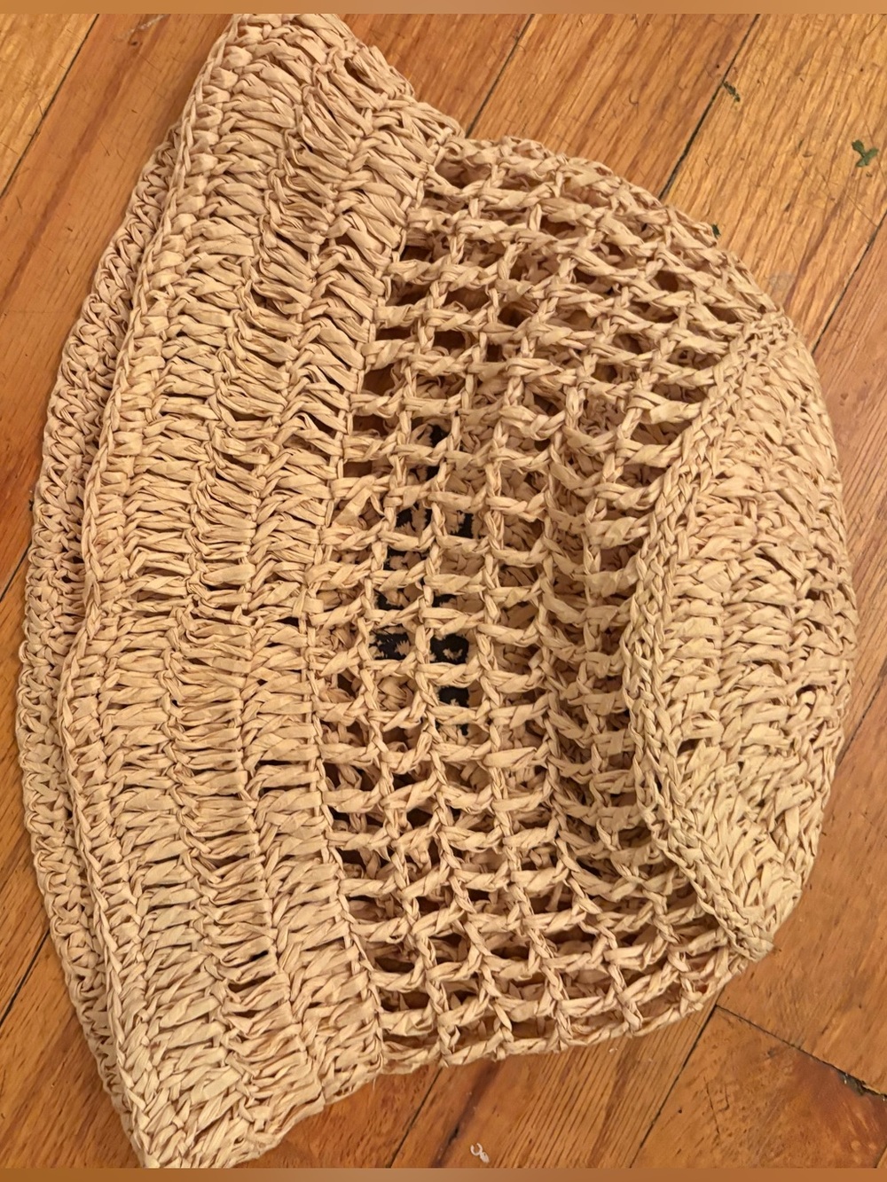 Woven Straw Raffia Bucket Hat - Natural - Picture 5 of 5